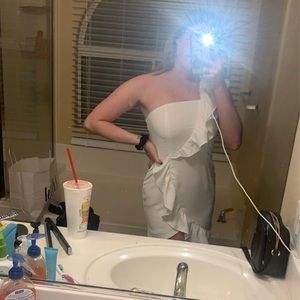 Formal White Mini Dress